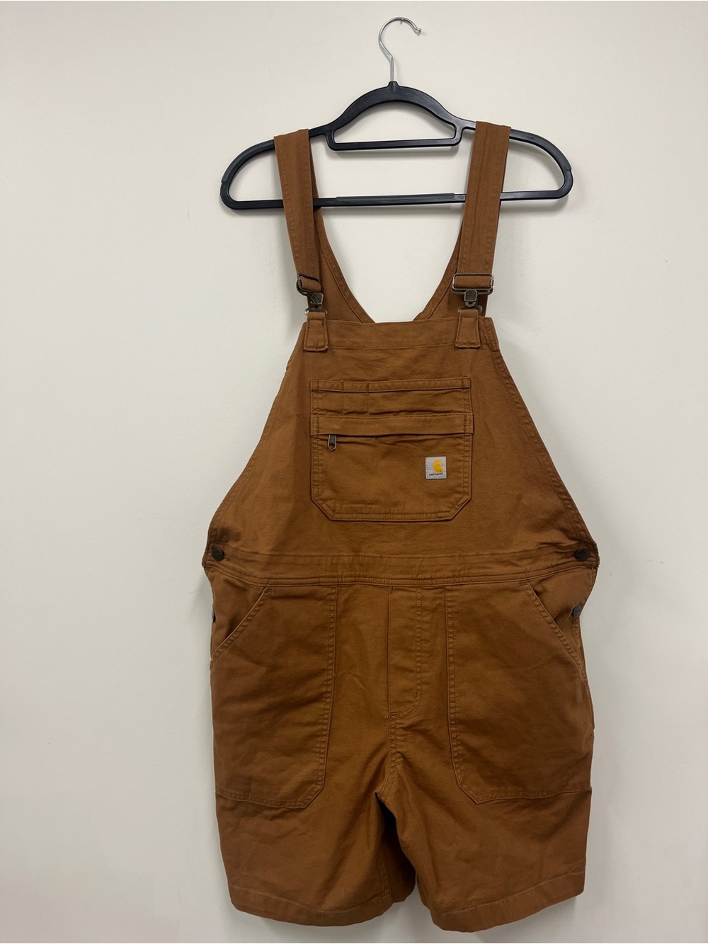 Carhartt Rugged Flex Relaxed Fit Canvas Shortalls Overalls size large (12-14)